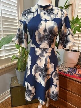 Closet London blue floral dress.